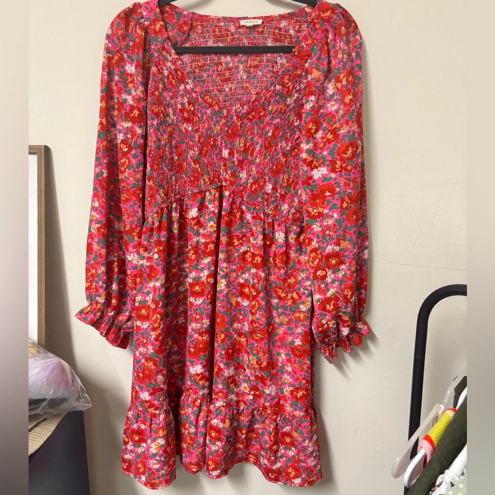 JODIFL Multicolor Textured Dress Lg